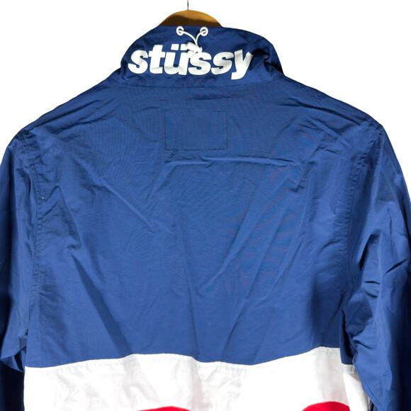 Stussy 2015 Colorblock Pullover Windbreaker Men’s S - Skater Streetwear Preppy - Picture 10 of 16